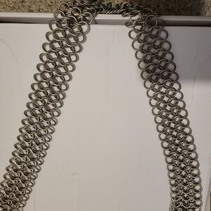 Elegant Silver Chainmail Necklace